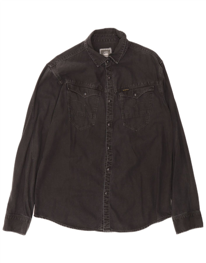 Ανδρικό τζιν πουκάμισο G-Star XL Μαύρο βαμβακερό