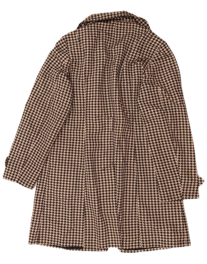 Marks & Spencer Γυναικεία καμπαρντίνα UK 14 Large Beige Houndstooth Polyester