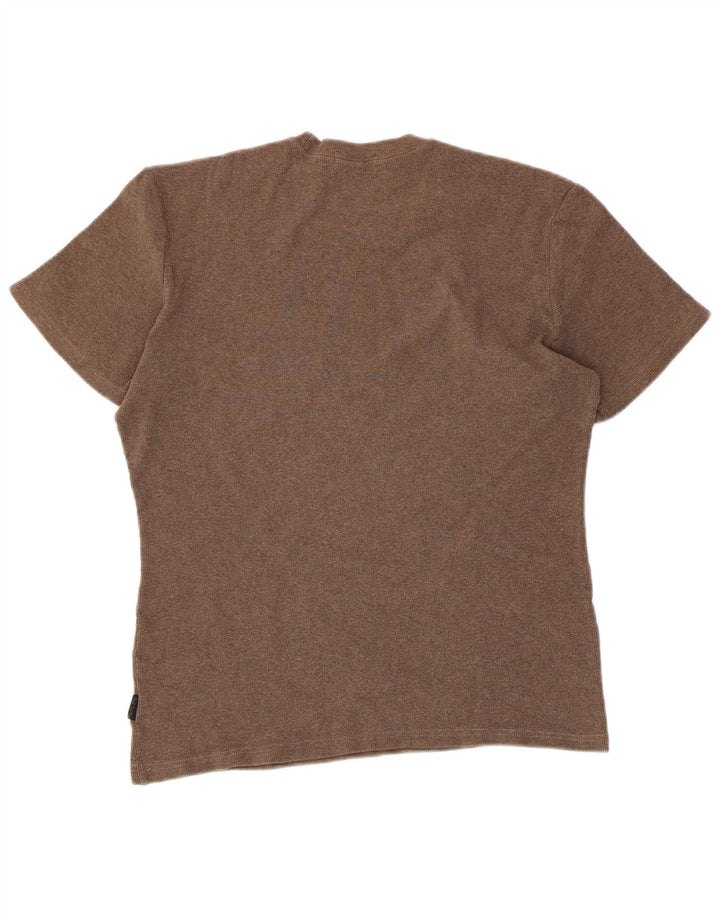 PAUL SMITH Γυναικείο T-Shirt Top UK 14 Βαμβακερό μεσαίο καφέ