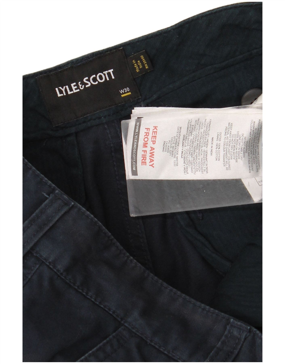 Lyle & Scott Ανδρικό σορτς Cargo W30 Βαμβακερό μεσαίο Navy Blue