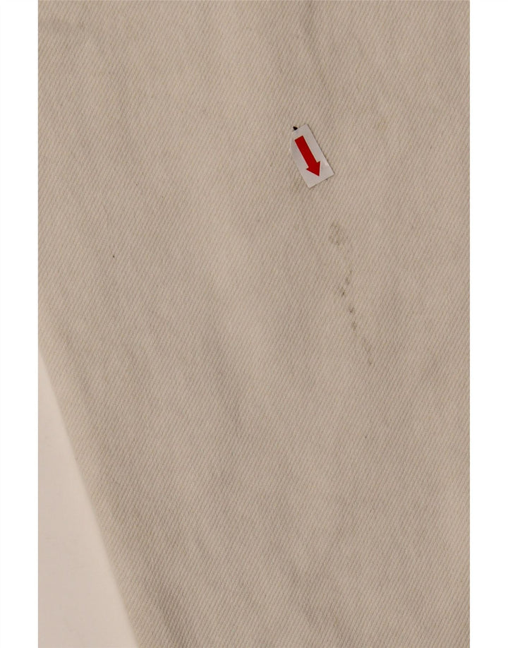 ZARA Κορίτσια ταλαιπωρημένα τζιν ψηλόμεση κωνικό 13-14 ετών W28 L22 Λευκό