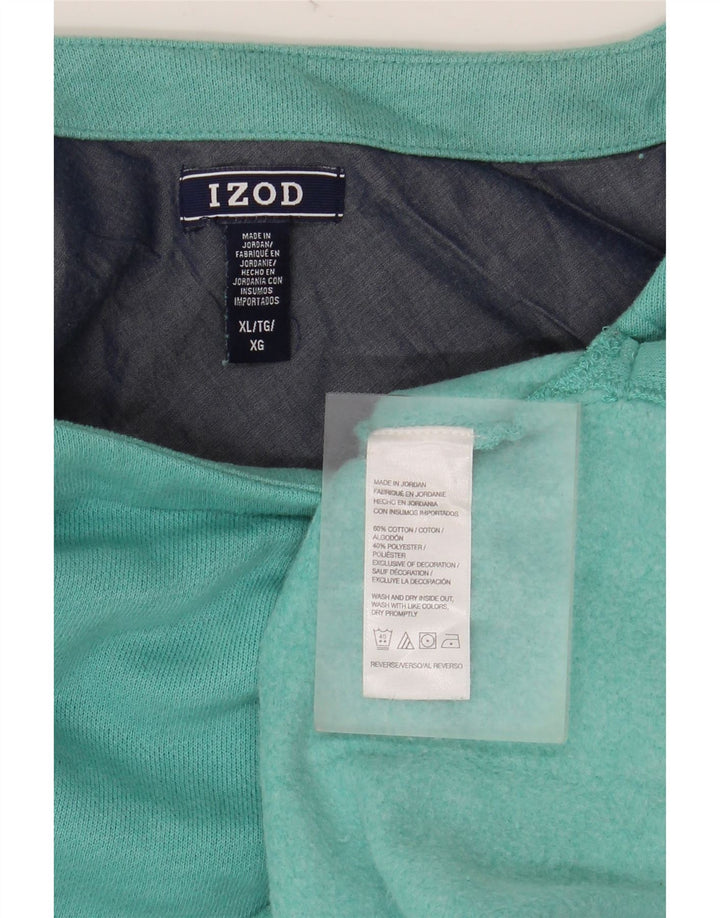 IZOD Γυναικεία φούτερ υπερμεγέθη Jumper UK 18 XL Τυρκουάζ βαμβακερό