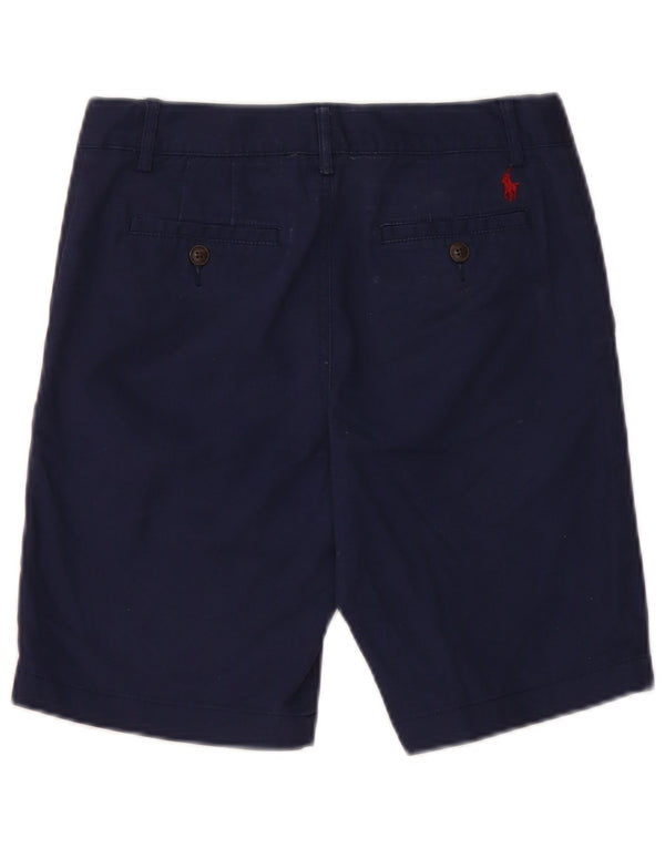 Ralph Lauren Boys Chino Short 11-12 Years W26 Navy Blue Cotton