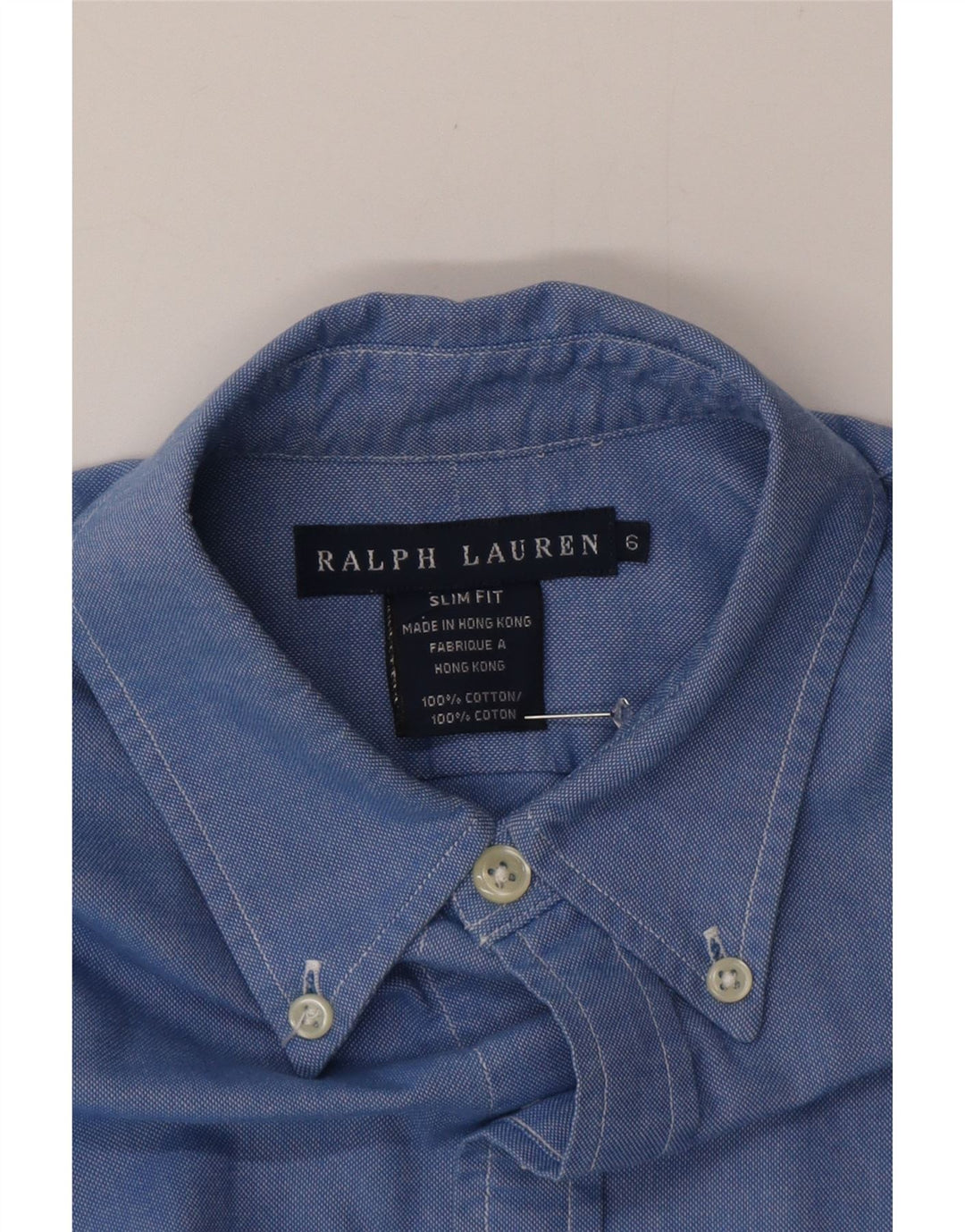 Γυναικείο πουκάμισο Ralph Lauren Slim Fit US 6 μεσαίο μπλε βαμβακερό