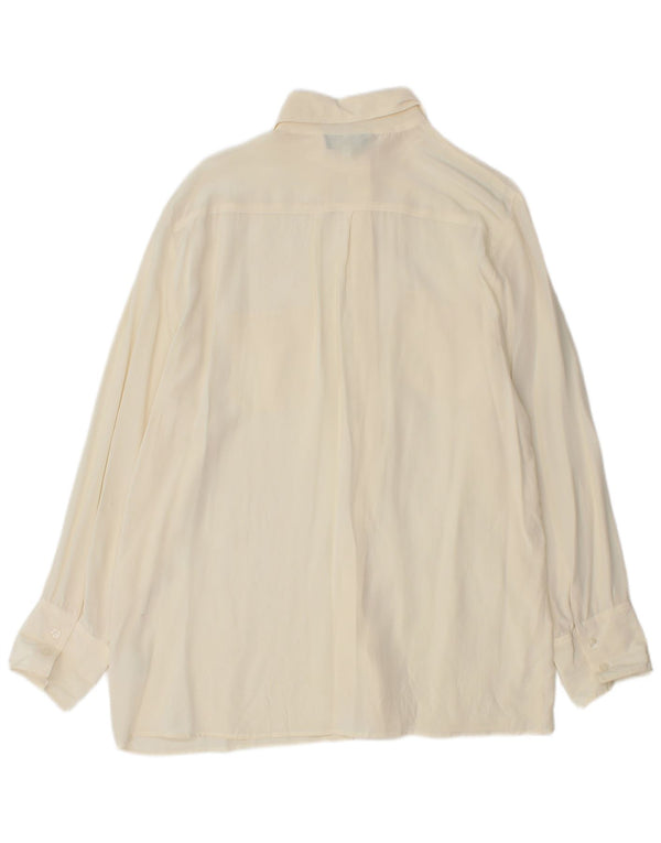 PROJECT Γυναικείο πουκάμισο Μπλούζα UK 18 XL Off White Silk