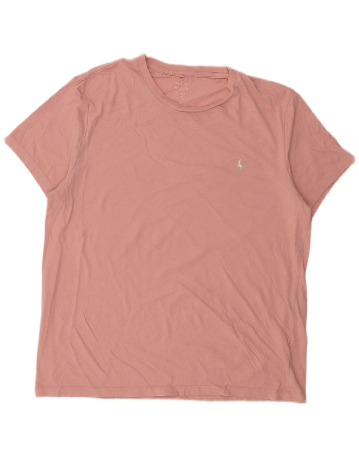 Ανδρικό T-Shirt JACK WILLS Τοπ XL Ροζ Βαμβακερό