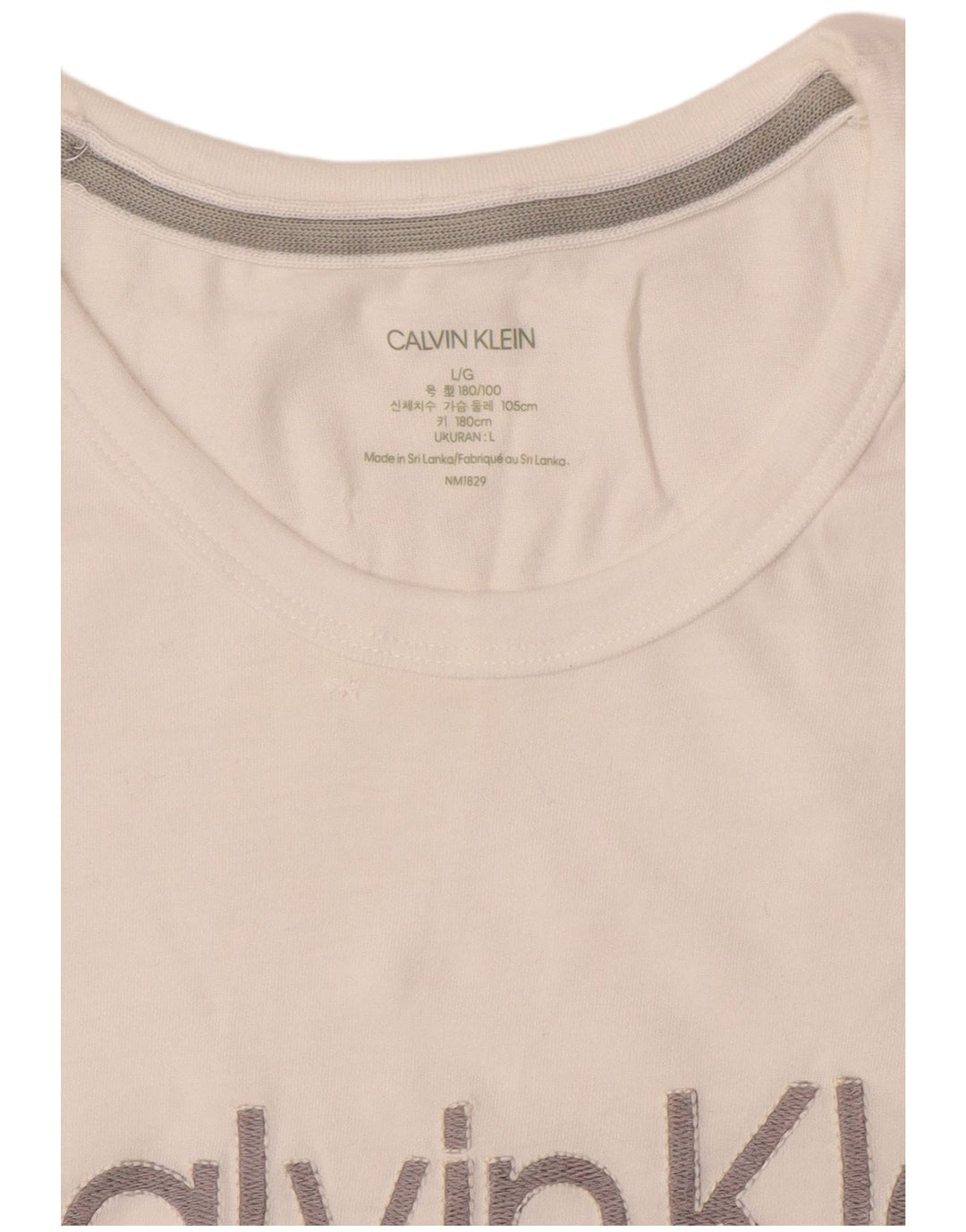 Γραφικό ανδρικό μπλουζάκι Calvin Klein Top Large Λευκό
