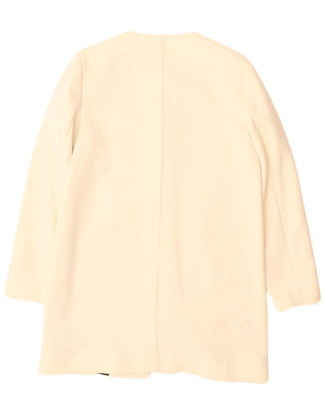 Zara Γυναικείο Παλτό UK 16 Large Off White Polyester