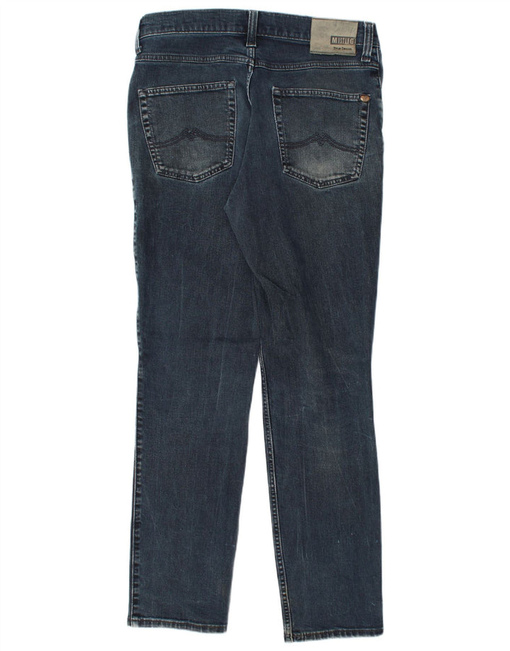 MUSTANG Γυναικείο Τραμπέρ Μεσαίου Ανύψωσης Λεπτή Εφαρμογή κωνικό τζιν W34 L32 Μπλε