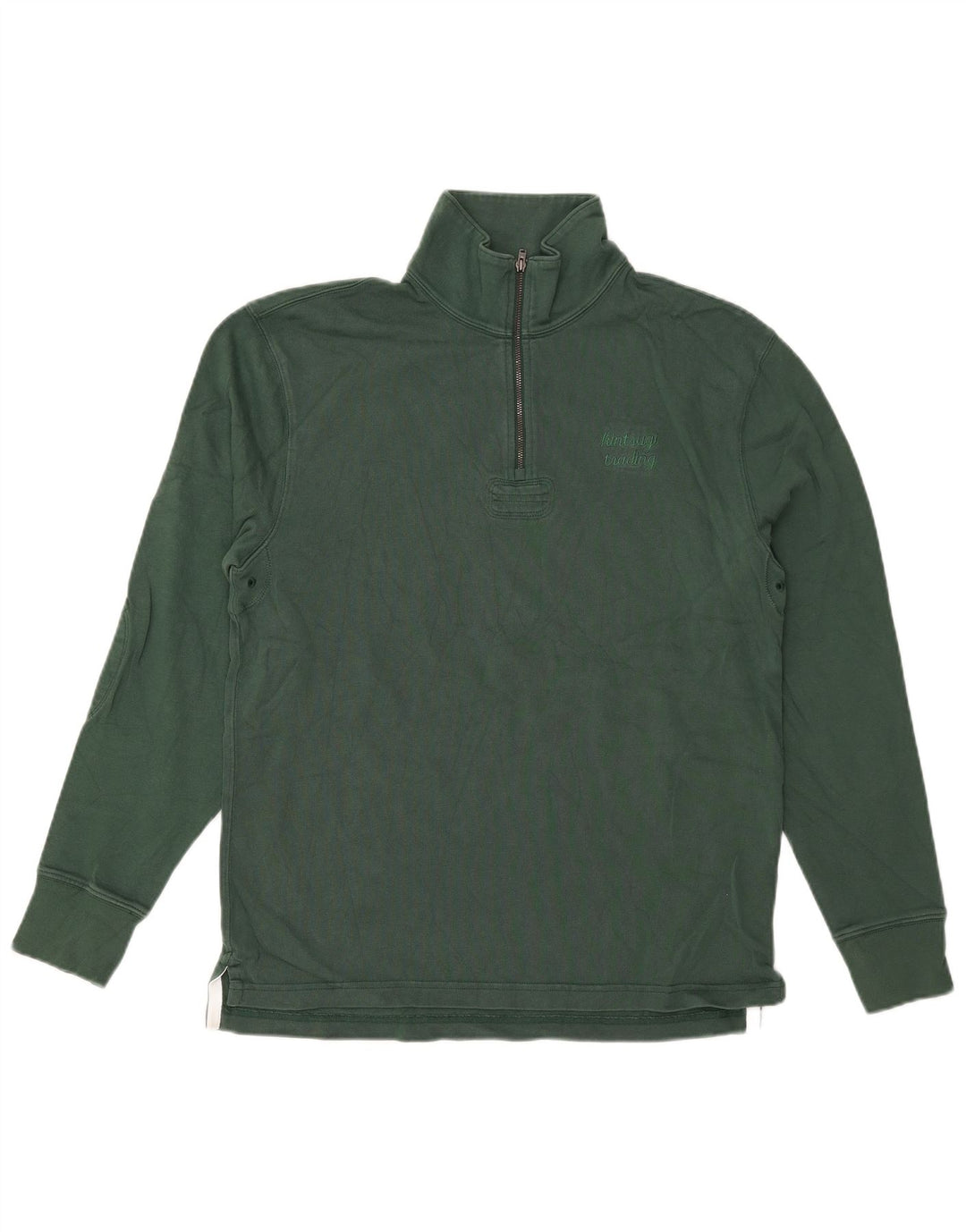 J. Ανδρικό φούτερ με φερμουάρ J. Crew Jumper από μικρό πράσινο βαμβακερό