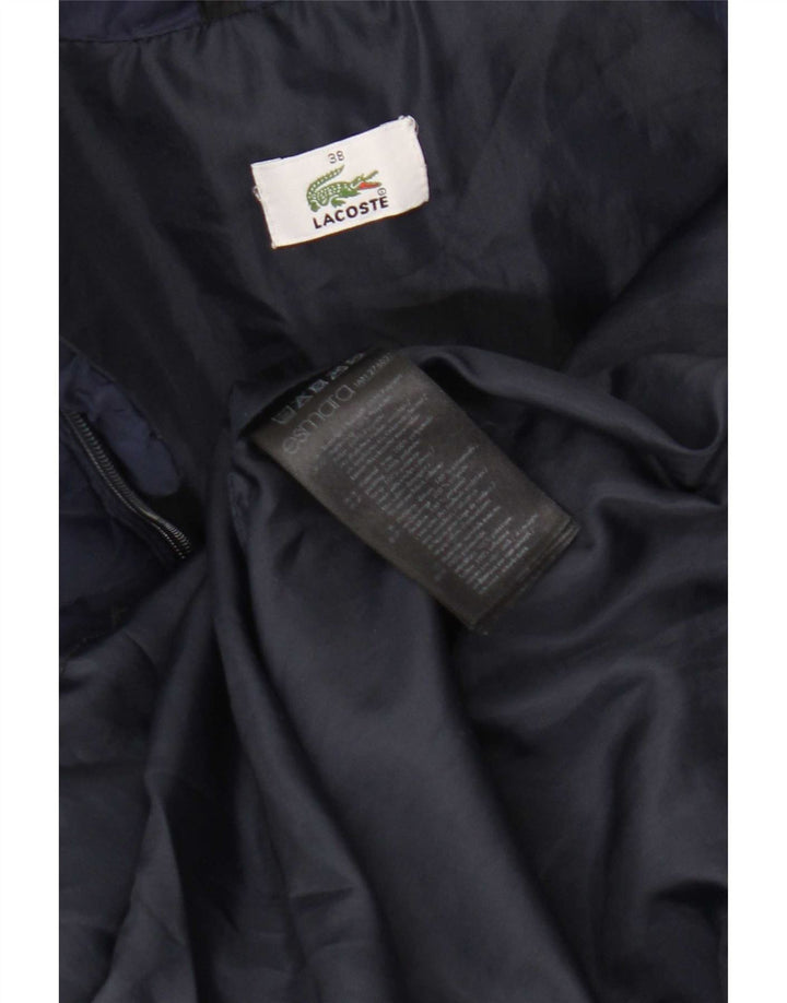 Γυναικείο παλτό Lacoste με επένδυση μεγέθους 38 Medium Navy Blue Polyamide
