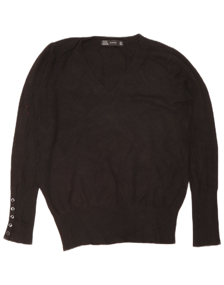 Zara Γυναικείο πουλόβερ UK 16 Large Black