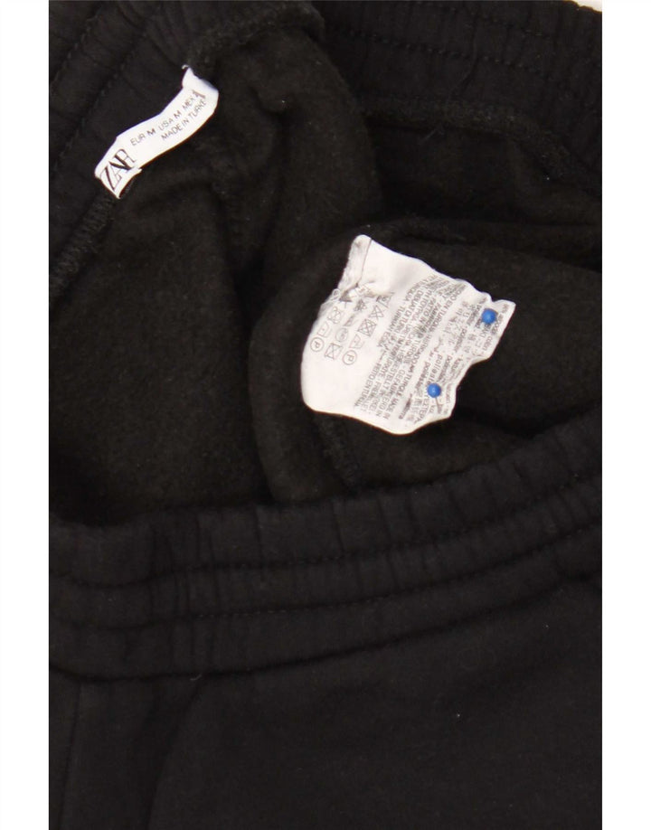 Zara Γυναικεία φόρμα παντελόνι UK 12 μεσαίο μαύρο βαμβακερό