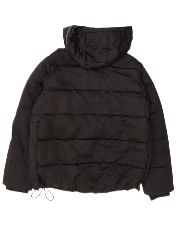 Zara Γυναικείο μπουφάν Anorak με κουκούλα μεγάλου μεγέθους UK 10 Small Black