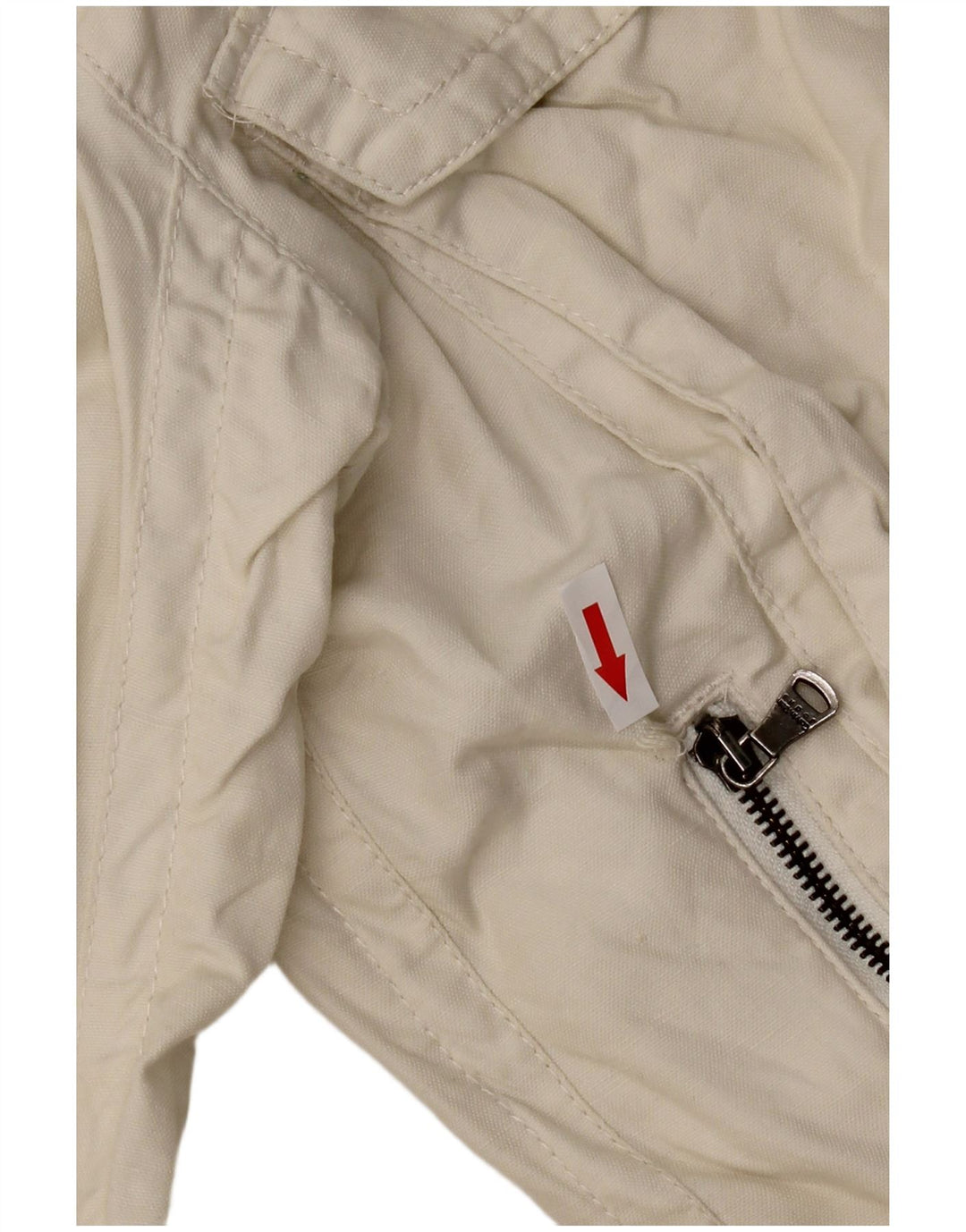 Calvin Klein Jeans Γυναικείο Utility Jacket UK 16 Large Off White Βαμβακερό