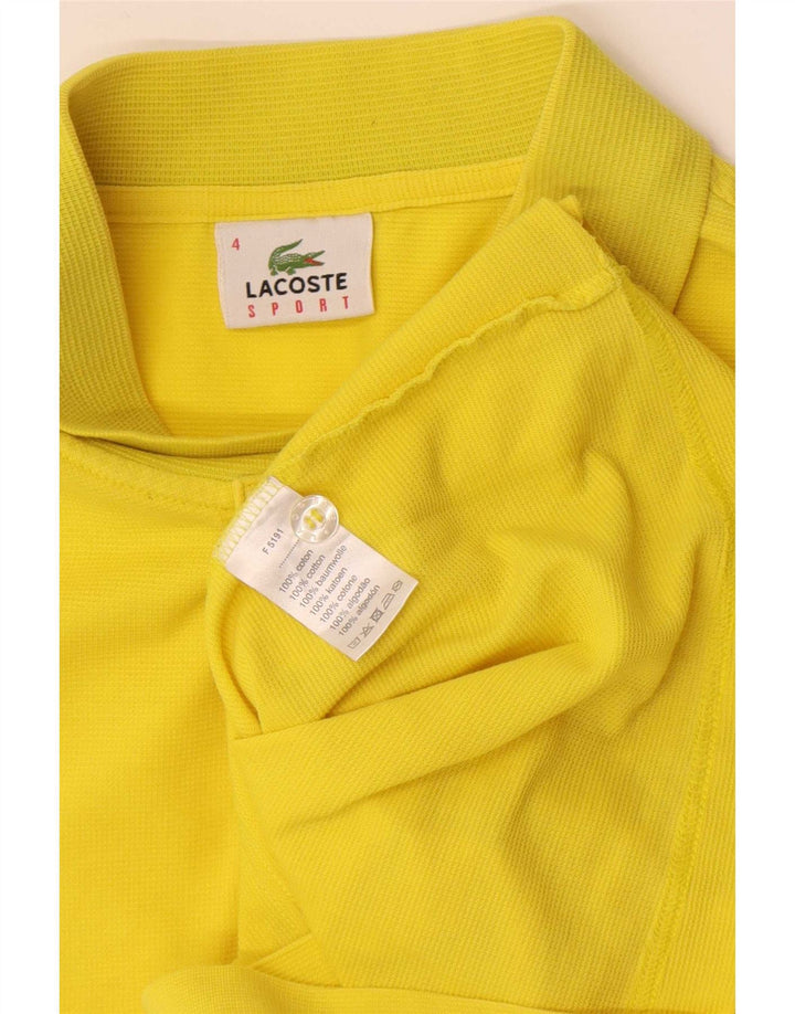 Ανδρικό πουκάμισο πόλο Lacoste Νούμερο 4 Μεσαίο κίτρινο βαμβακερό