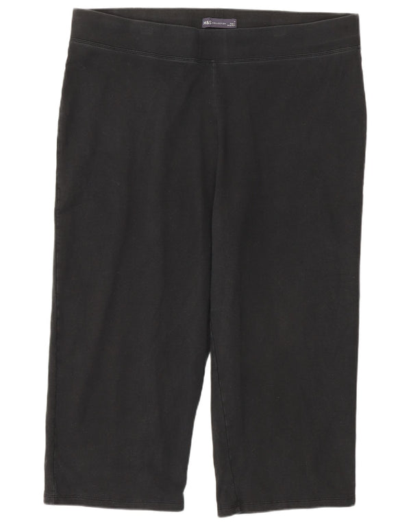 Marks & Spencer Γυναικεία κολάν Capri UK 18 XL Μαύρο βαμβακερό