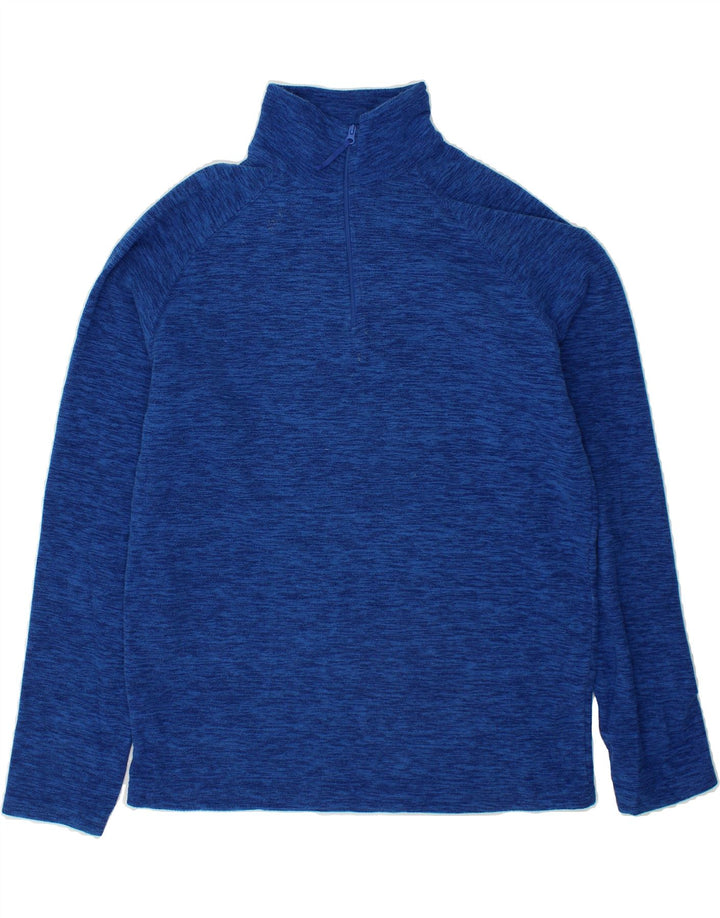 MOUNTAIN WAREHOUSE Mens Zip Neck Fleece Jumper Medium Blue Flecked Vintage Mountain Warehouse and Second-Hand Mountain Warehouse from Messina Hembry 
