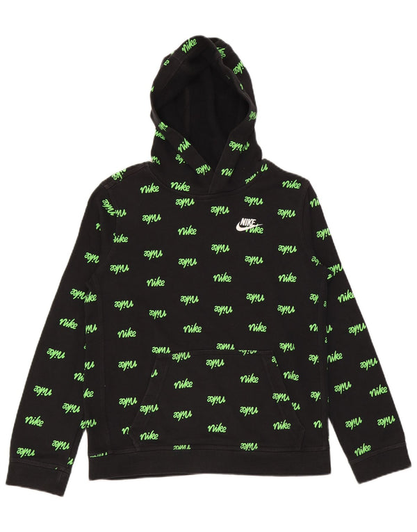 Nike Boys Graphic Standard Fit Hoodie Jumper 13-14 Years XL Μαύρο