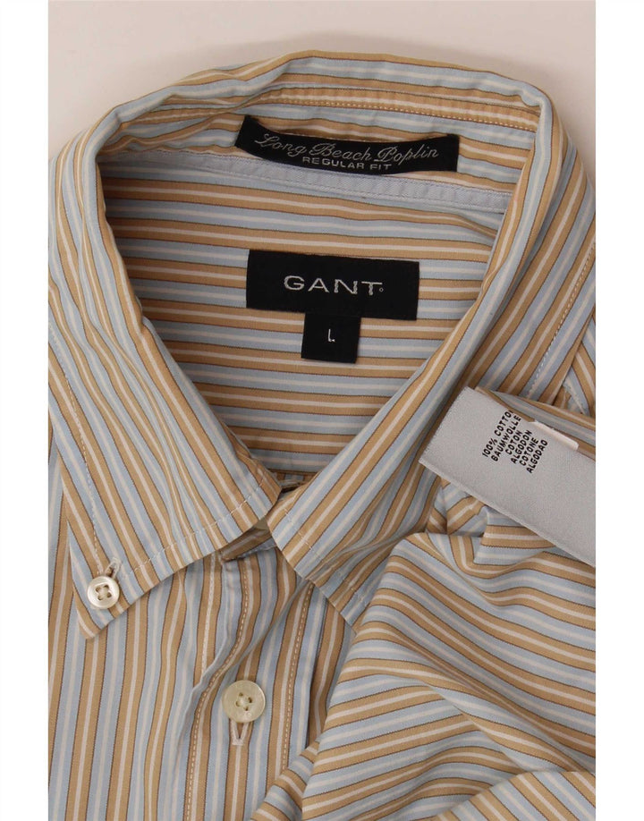 Ανδρικό πουκάμισο Gant Regular Fit Μεγάλο πολύχρωμο βαμβακερό ριγέ