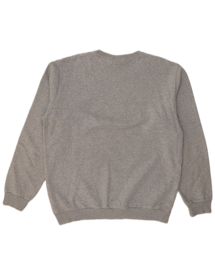 ADIDAS Mens Graphic Sweatshirt Jumper Large Grey Cotton