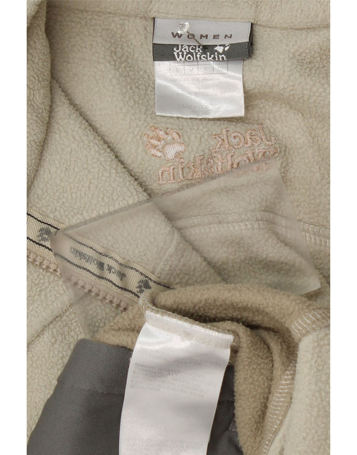 JACK WOLFSKIN Womens Fleece Jacket UK 10 Small  Grey Colourblock Polyester