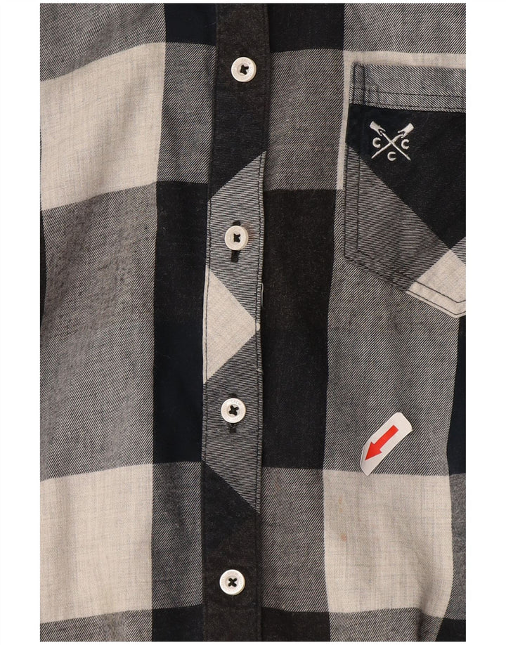 Crew Clothing Γυναικείο πουκάμισο μεγάλου μεγέθους φανέλα UK 8 Small Navy Blue Check