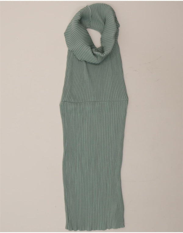 Zara Γυναικείο Αμάνικο Bodycon Φόρεμα UK 14 Μεγάλο πράσινο βαμβακερό