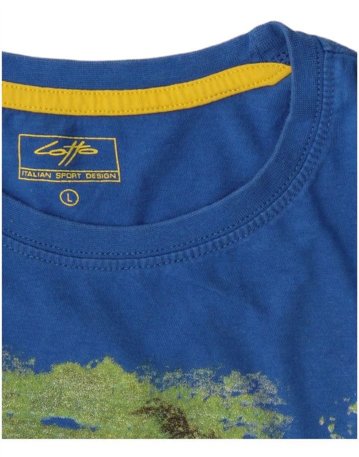 Ανδρικό γραφικό T-Shirt Lotto Top Large Blue