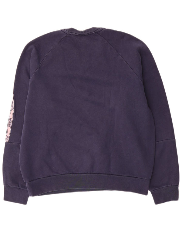 Γραφικό ανδρικό φούτερ Lacoste Jumper Size 4 Medium Navy Blue Colourblock