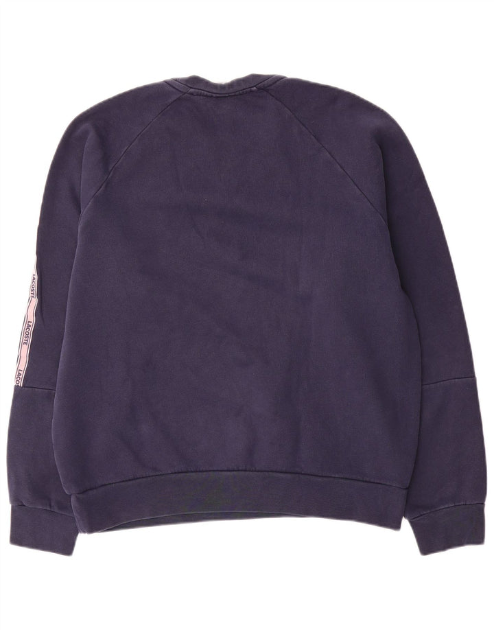 Γραφικό ανδρικό φούτερ Lacoste Jumper Size 4 Medium Navy Blue Colourblock