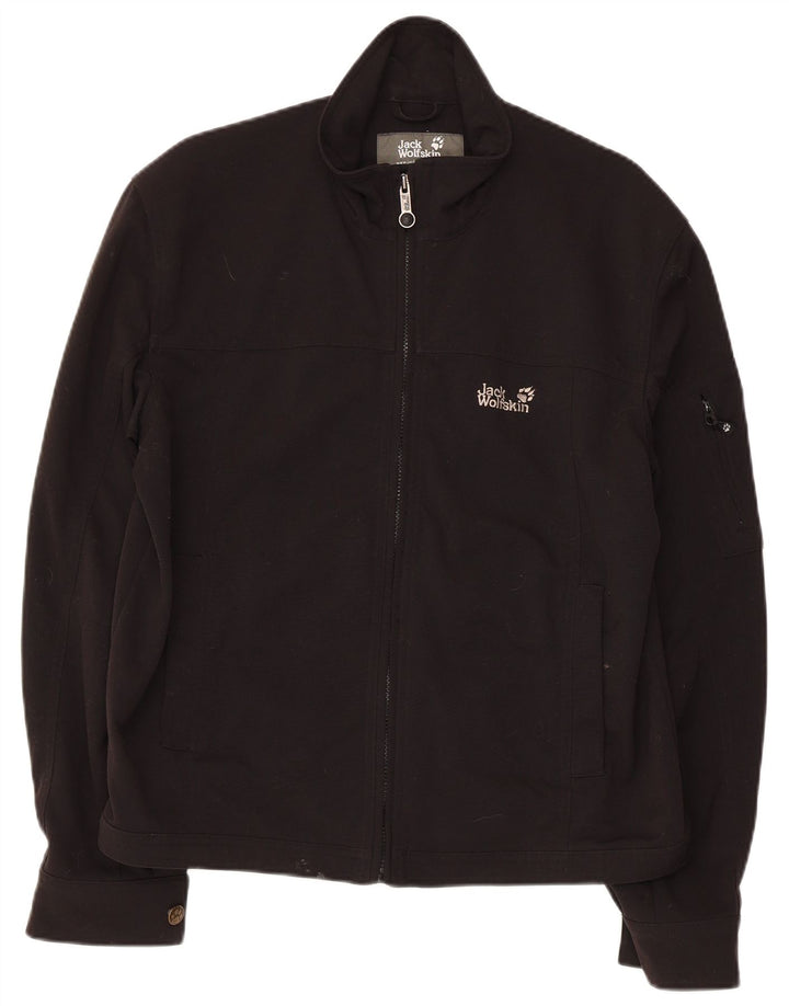 Ανδρικό μπουφάν βροχής JACK WOLFSKIN UK 36/38 Μεσαίο μαύρο πολυαμίδιο