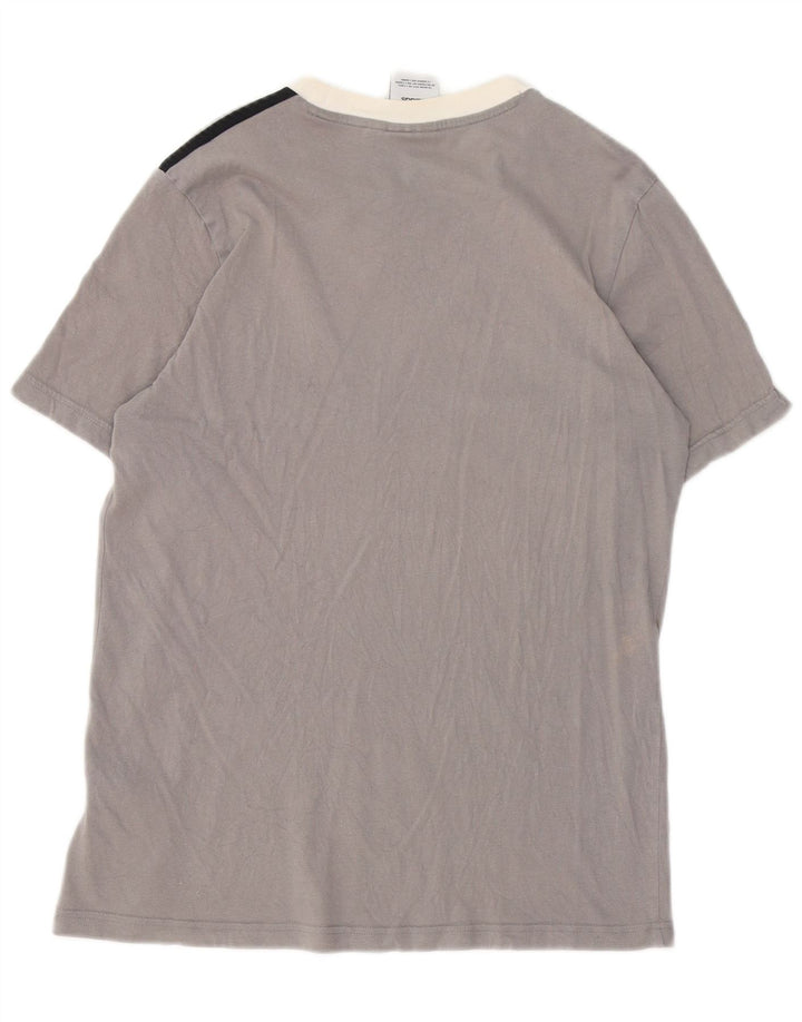 Ανδρικό T-Shirt Adidas Top Small Grey Colourblock Βαμβακερό