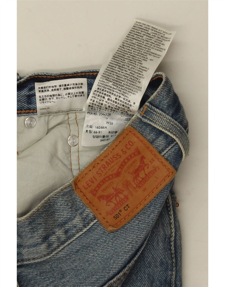 Γυναικείο 501 τζιν σορτς LEVI'S W26 Μικρό βαμβακερό με μπλε στίγματα