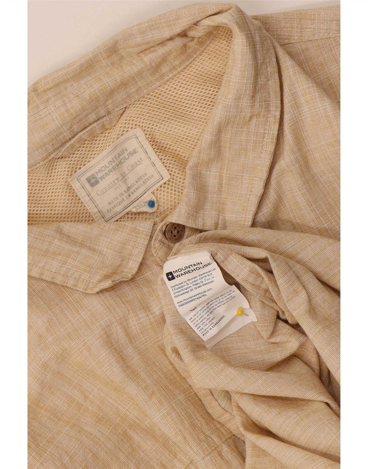 Ανδρικό κοντομάνικο πουκάμισο Mountain Warehouse 2XL Beige Polyester