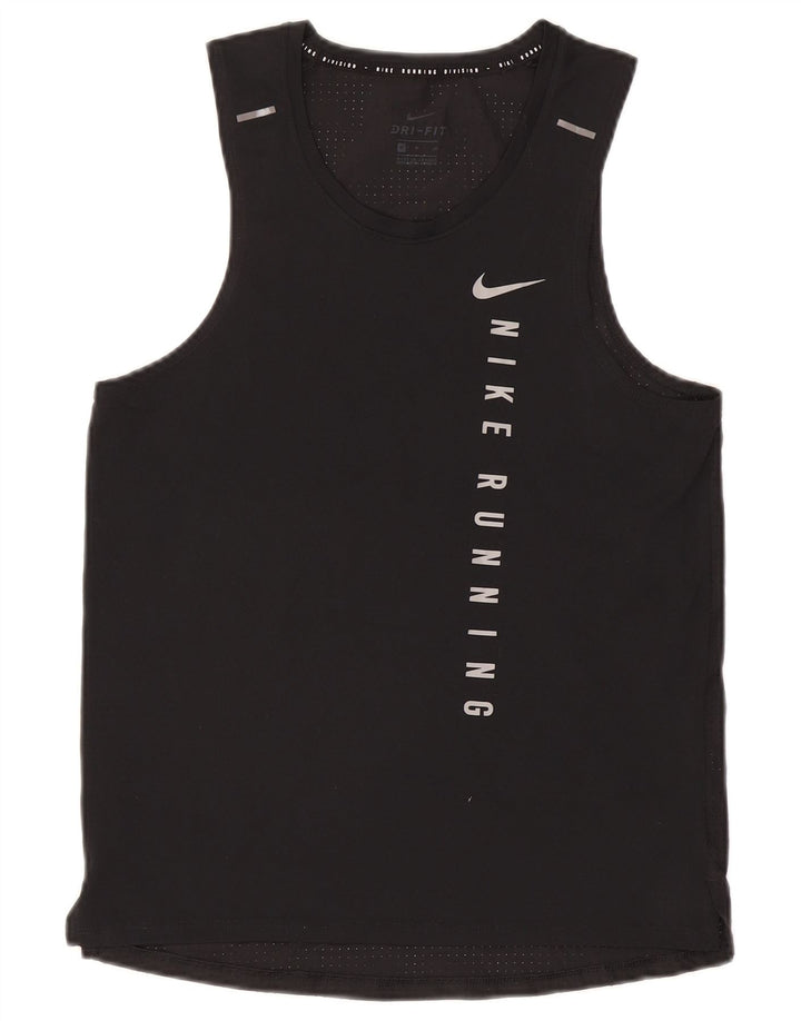 Γραφικό γιλέκο Nike, ανδρικό Dri Fit, μικρό μαύρο πολυεστέρα