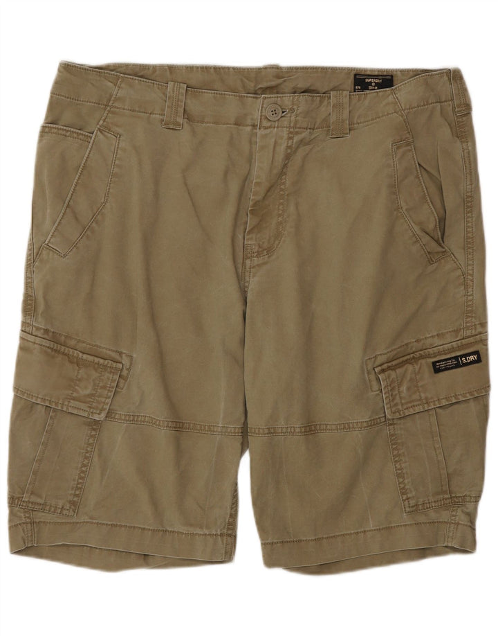 Ανδρικό σορτς Cargo Superdry W36 μεγάλο μπεζ βαμβακερό