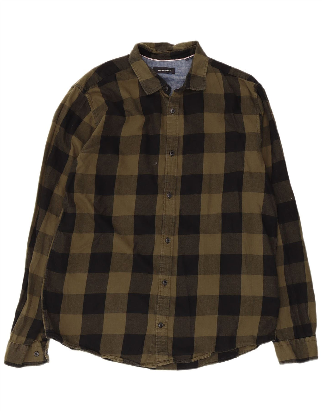 Ανδρικό φανελένιο πουκάμισο Jack & Jones XL Χακί βαμβακερό