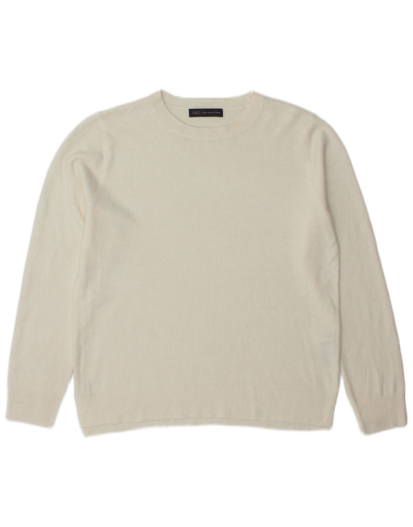 Marks & Spencer Γυναικείο πουλόβερ με λαιμόκοψη UK 14 Medium Off White