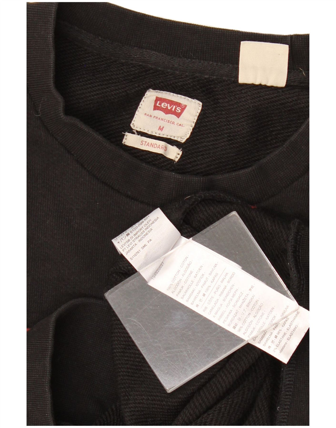 Ανδρικό γραφικό φούτερ Levi's, μεσαίο μαύρο βαμβακερό