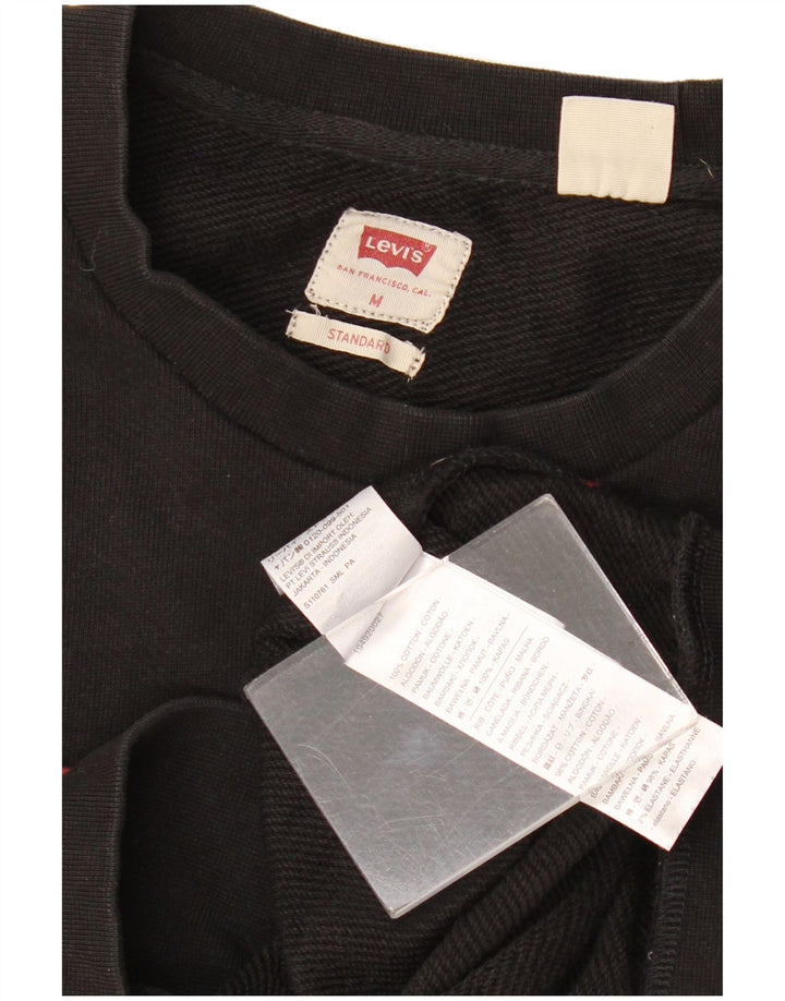 Ανδρικό γραφικό φούτερ Levi's, μεσαίο μαύρο βαμβακερό
