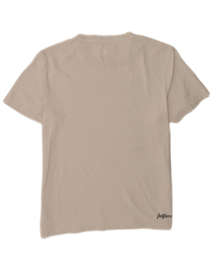 Ανδρικό γραφικό T-Shirt Fat Face Top από μεσαίο λευκό βαμβακερό