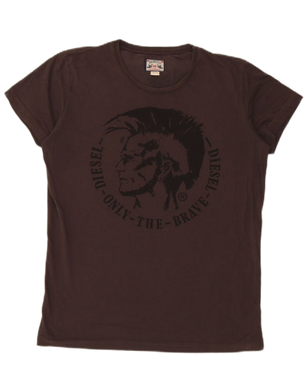 Ανδρικό γραφικό T-Shirt Diesel Top Medium Μαύρο