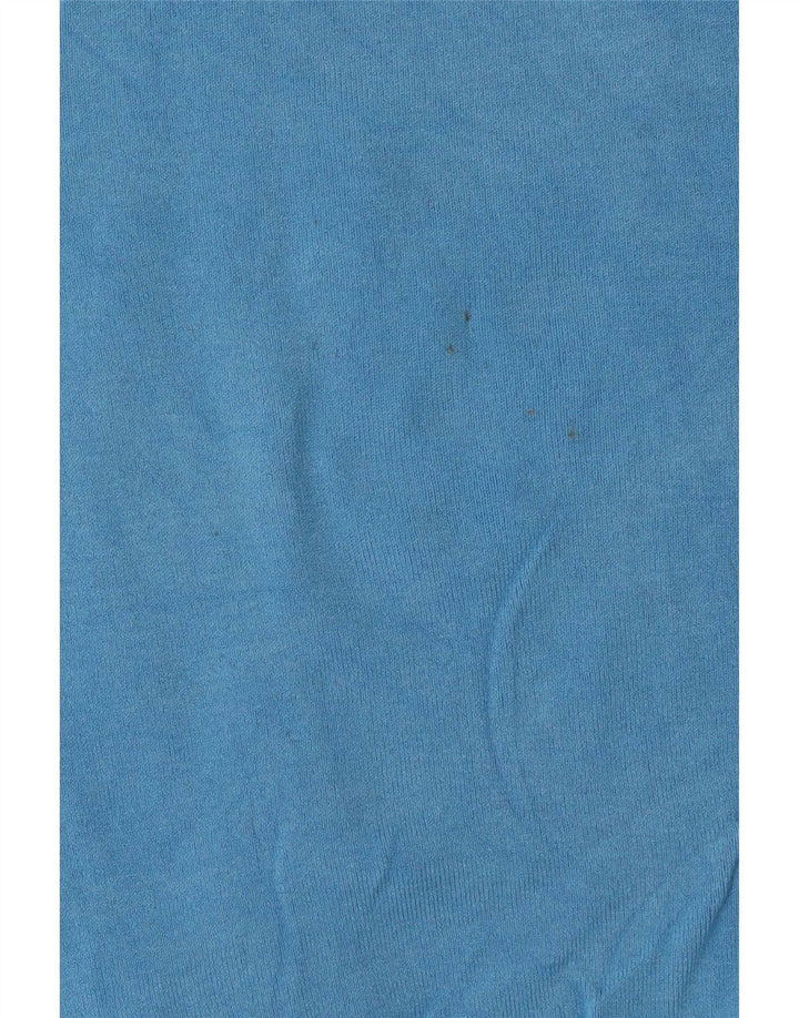 Zara Γυναικείο T-Shirt Top UK 12 Medium Blue Viscose