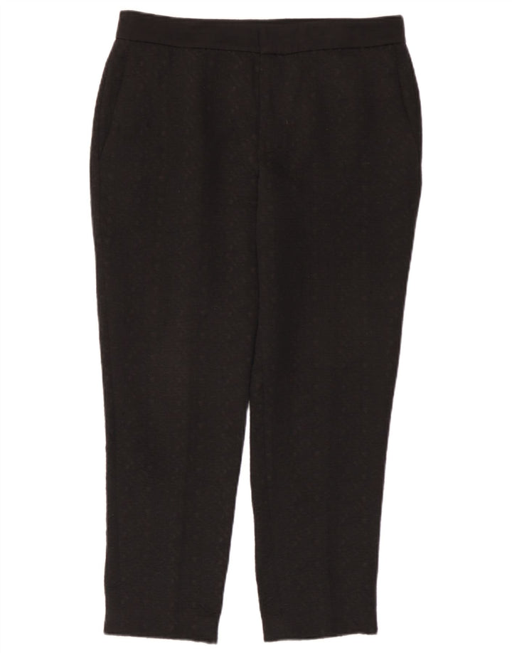 Zara Γυναικείο Slim Cropped Παντελόνι Medium W28 L25 Μαύρο με στίγματα πολυεστέρα