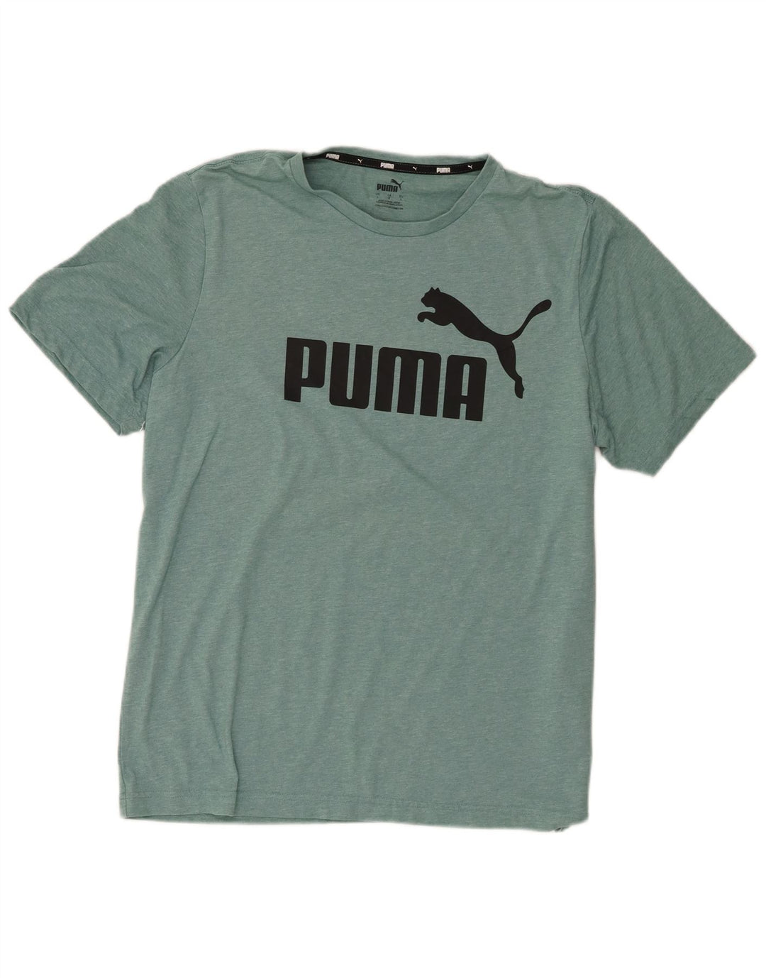 Ανδρικό γραφικό μπλουζάκι Puma Top Large Green Flecked Polyester