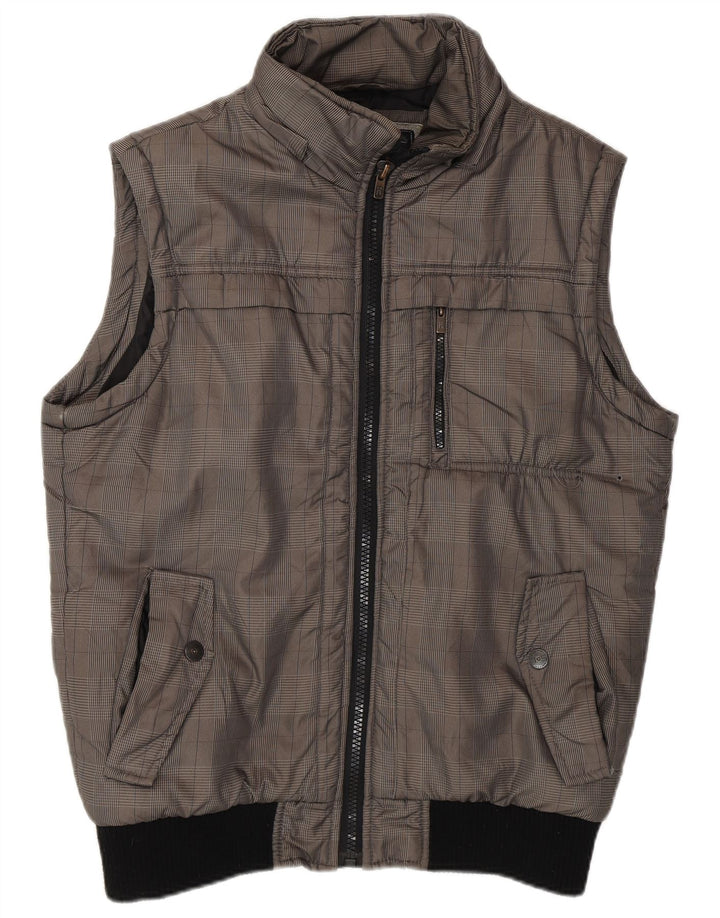 JACK & JONES Ανδρικό Gilet UK 40 Large Grey Check
