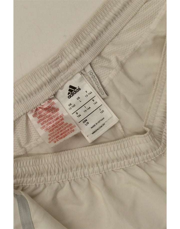 Αθλητικό σορτς Adidas Boys Climacool 13-14 ετών λευκό πολυεστέρα