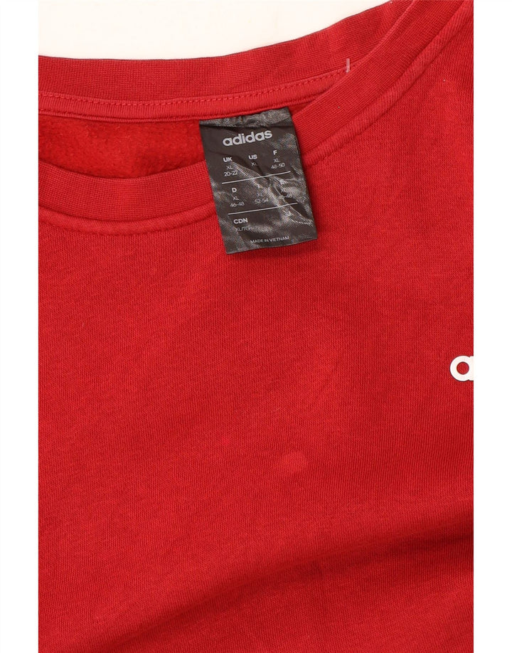 ADIDAS Γυναικείο Φούτερ Jumper UK 20/22 XL Κόκκινο