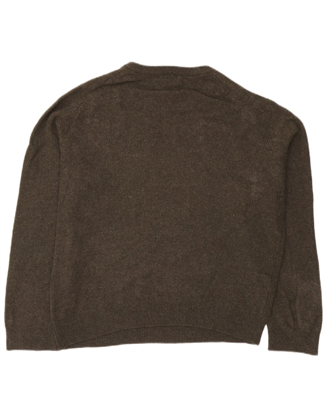 Marks & Spencer Ανδρικό πουλόβερ με λαιμόκοψη 2XL μαλλί χακί